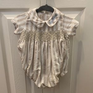 Smocked Bubble with Robert Monogram